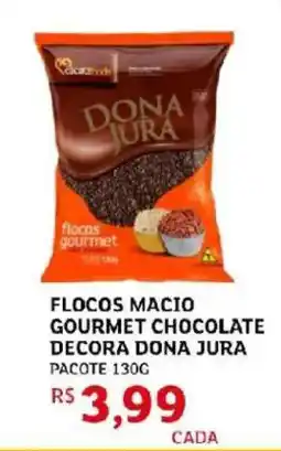 Assaí Atacadista Flocos macio gourmet chocolate decora dona jura pacote oferta