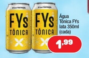 Agua Tonica FYs lata 350ml