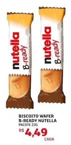 Assaí Atacadista Biscoito wafer b-ready nutella pacote oferta