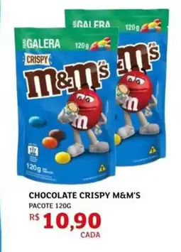 Assaí Atacadista Chocolate crispy m&m's pacote oferta