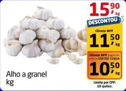 Tenda Atacado Alho a granel oferta
