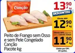 Tenda Atacado Peito de Frango sem Osso e sem Pele Congelado Canção oferta