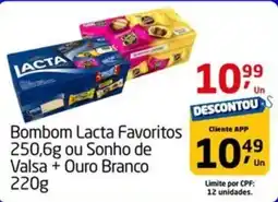Tenda Atacado Bombom Lacta Favoritos ou Sonho de Valsa + Ouro Branco oferta