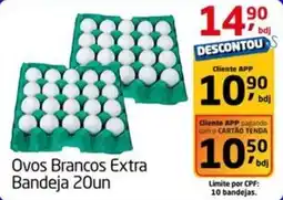 Tenda Atacado Ovos Brancos Extra Bandeja 20un oferta