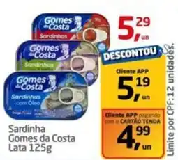 Tenda Atacado Sardinha Gomes da Costa oferta