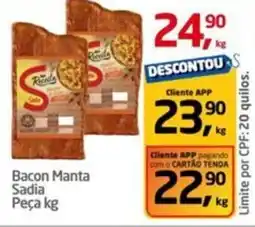 Tenda Atacado Bacon Manta Sadia oferta