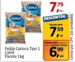 Tenda Atacado Feijão Carioca Tipo 1 Camil Pacote oferta