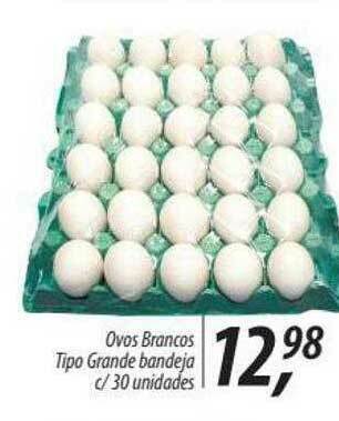 Asun Ovos Brancos Tipo Grande Bandeja C- 30 Unidades oferta