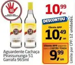 Tenda Atacado Aguardente Cachaça Pirassununga 51 Garrafa oferta