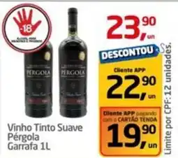 Tenda Atacado Vinho Tinto Suave Pérgola Garrafa oferta