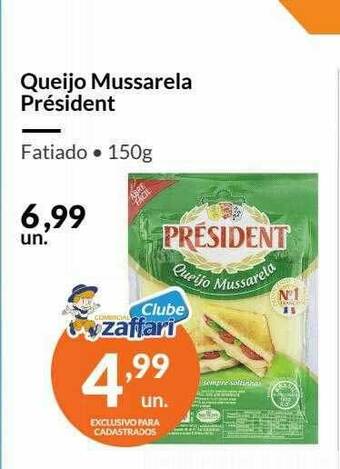 Zaffari Queijo Mussarela Président oferta