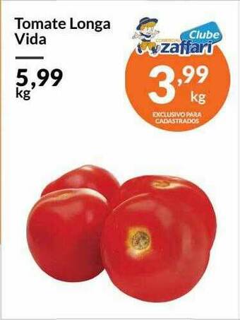 Zaffari Tomate Longa Vida oferta