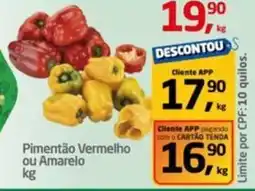 Tenda Atacado Pimentão Vermelho ou Amarelo oferta