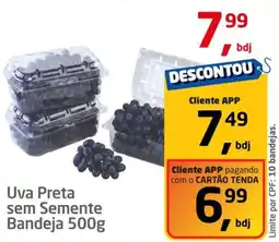 Tenda Atacado Uva Preta sem Semente Bandeja oferta