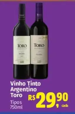 Supermercados Mateus Vinho Tinto Argentino Toro oferta