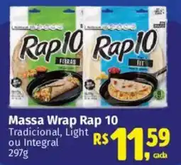 Supermercados Mateus Massa Wrap Rap 10 Tradicional, Light ou Integral oferta