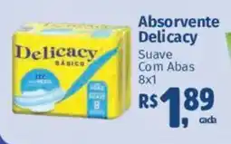 Supermercados Mateus Absorvente Delicacy Suave Com Abas 8x1 oferta