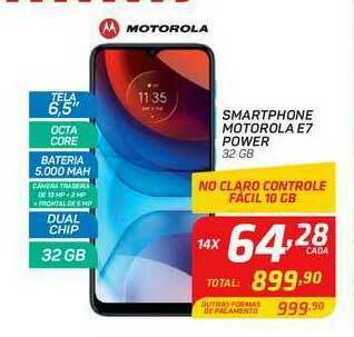 GBarbosa Smartphone Motorola E7 Power 32 Gb oferta