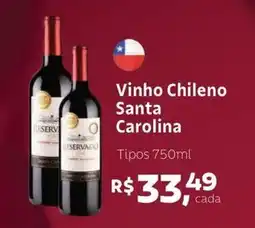 Supermercados Mateus Vinho Chileno Santa Carolina oferta