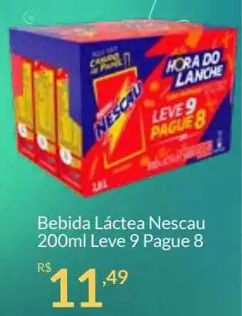 Grupo Formosa Bebida Láctea Nescau Leve 9 Pague 8 oferta