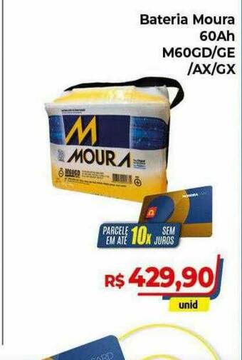 Hiper Moreira Bateria Moura 60ah M60gd Ge Ax Gx oferta