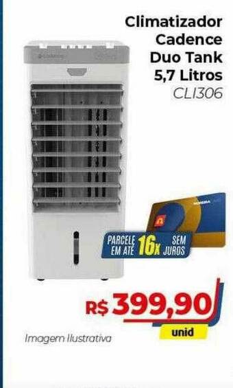 Hiper Moreira Climatizador Cadence Duo Tank 5.7 Litros oferta