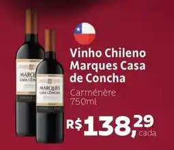 Supermercados Mateus Vinho Chileno Marques Casa de Concha oferta