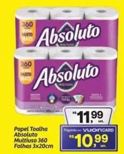 Fort Atacadista Papel Toalha Absoluto Multiuso 360 Folhas 3x20cm oferta
