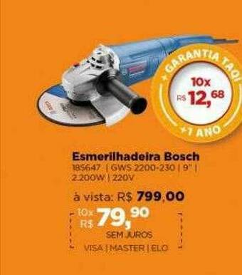 Lojas TaQi Esmerilhadeira Bosch oferta