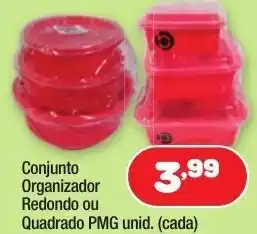 Costazul Supermercados Conjunto Organizador Redondo ou Quadrado PMG unid. oferta