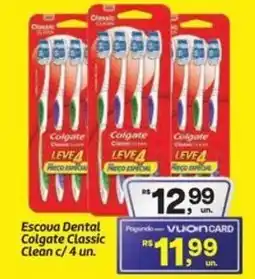 Fort Atacadista Escoua Dental Colgate Classic Clean c/ 4 un. oferta