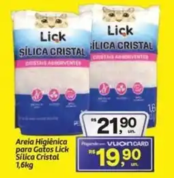 Fort Atacadista Areia Higiênica para Gatos Lick Silica Cristal oferta
