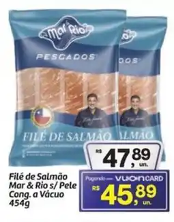 Fort Atacadista Filé de Salmão Mar & Rios/Pele Cong. a Vácuo oferta