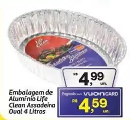 Fort Atacadista Embalagem de Alumínio Life Clean Assadeira Oval oferta