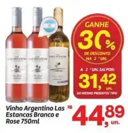 Fort Atacadista Vinho Argentino Las Estancas Branco e Rose oferta