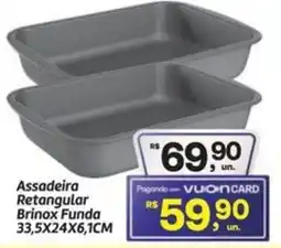 Fort Atacadista Assadeira Retangular Brinox Funda oferta