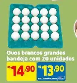 Mercado Extra Ovos brancos grandes bandeja oferta