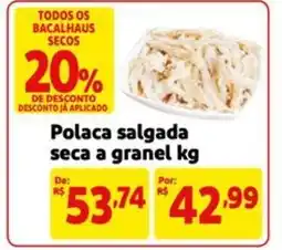 Mercado Extra Polaca salgada seca a granel oferta