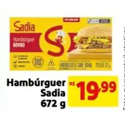 Mercado Extra Hambúrguer Sadia oferta