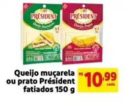 Mercado Extra Queijo muçarela ou prato Président fatiados oferta