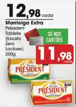 Zaffari Manteiga Extra Président Tablete oferta