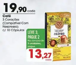 Zaffari Café 3 Corações (Compatível Com Nespresso) c/ 10 Cápsulas oferta