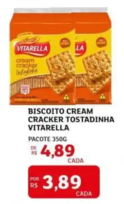 Assaí Atacadista Biscoito cream cracker tostadinha vitarella oferta