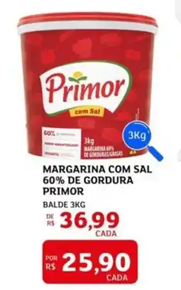Assaí Atacadista Margarina com sal 60% de gorduras primor oferta