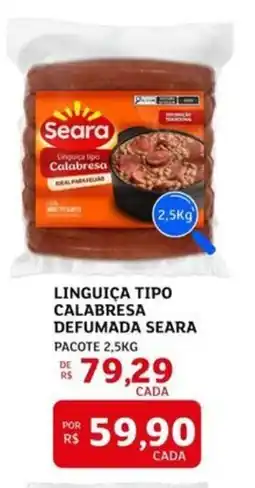 Assaí Atacadista Linguiça tipo calabresa defumada seara oferta
