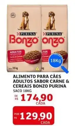 Assaí Atacadista Alimento para caes adultos sabor carne & cereais bonzo purina oferta