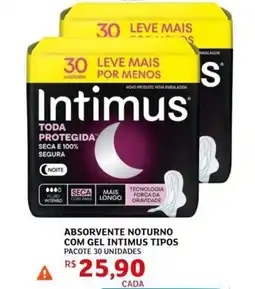 Assaí Atacadista Absorvente noturno com gel intimus tipos oferta