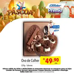 Supermercados Condor Ovo de Colher Sabores oferta