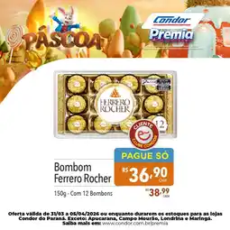 Supermercados Condor Bombom Ferrero Rocher oferta