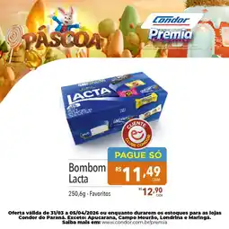 Supermercados Condor Bombom Lacta Favoritos oferta